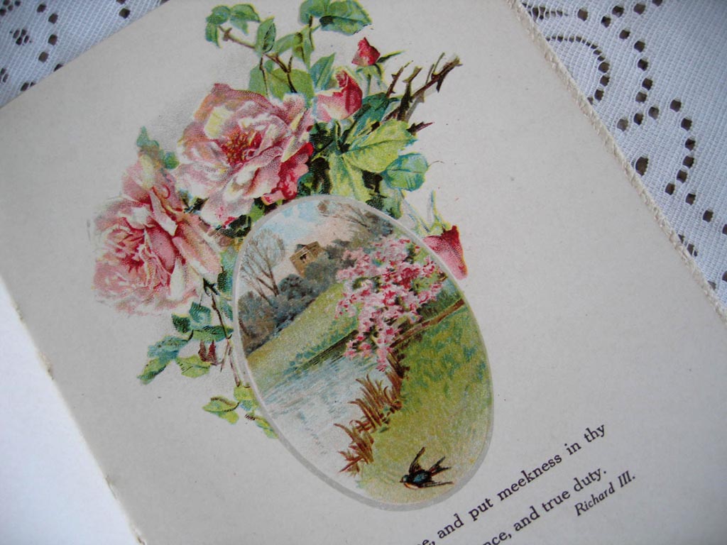 Roses from Shakespeare antique book 3