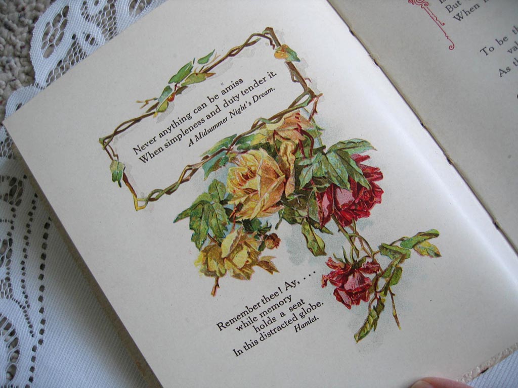 Roses from Shakespeare antique book 4