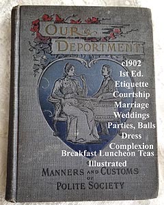 Cooke Our Deportment Manner Customs Polite Society antique book