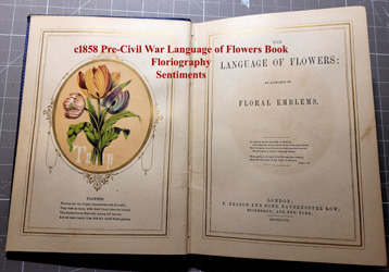 c1858 Lanuage of Flowers and Floral Emblems book SCARCE