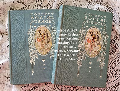 Correct Social Usage Gilded Age  victorian etiquette book