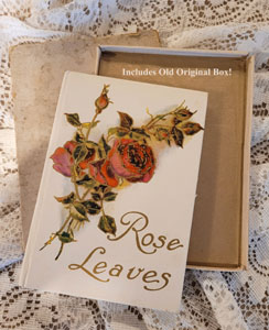 Antique c1900 Rose Leaves Victorian Gift Book