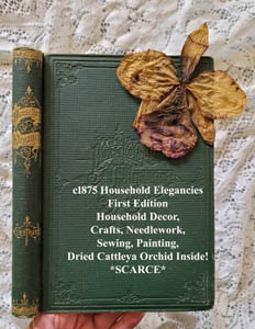 c1875 Household Elegancies antique book