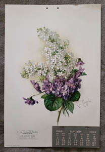 Paul de Longpre original chromolithograph lilacs violets print