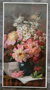 Paul de Longpre Spring Song peonies daisies antique print