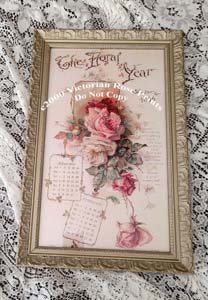 The Floral Year Roses Print Vintage Fancy Frame