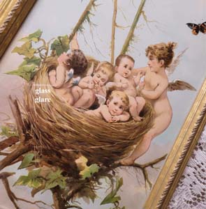 Grivaz fairy nest antique print c1890s