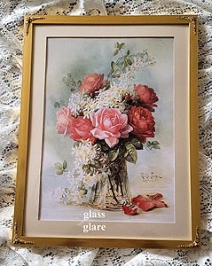 Paul de Longpre vase of pink roses print