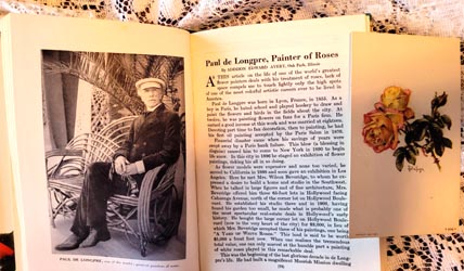 Paul de Longpre 1948 American Rose Annual book author autographed