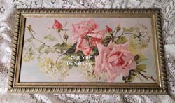 Vintage roses and hydrangeas C Klein print