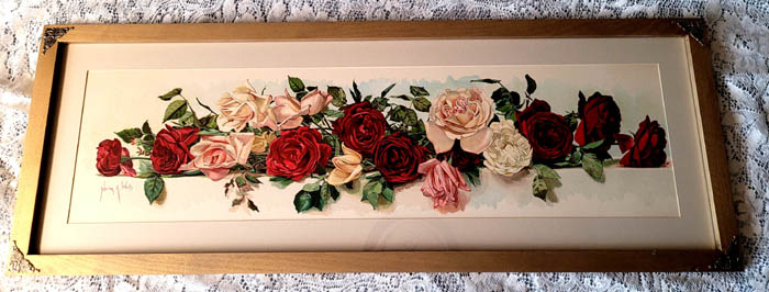 Newton Wells antique roses yardlong print