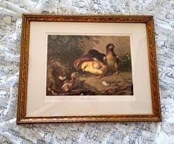 Antique chicks print c1878 Who Are You?